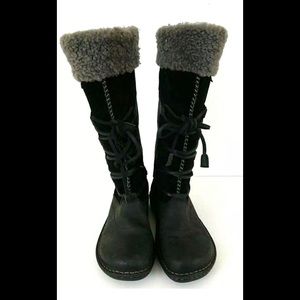 UGG TORREY suede Leather BOOTS SZ 11 Black